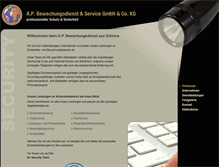 Tablet Screenshot of ap-bewachungsdienst.de